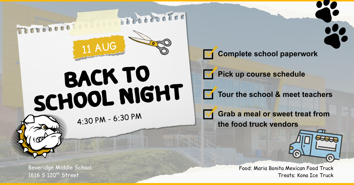 Back-to-School Night is August 11th